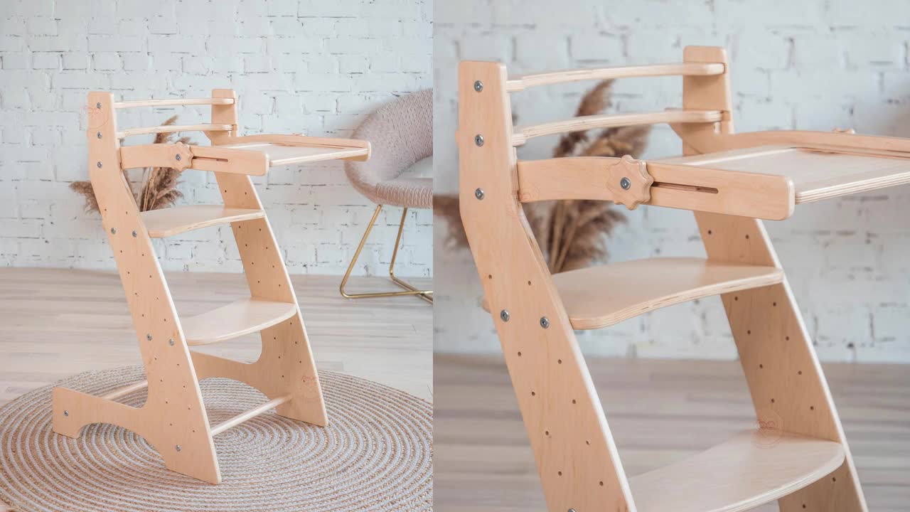 Montessori Ladder Chair Handmade Kids Feeding Table