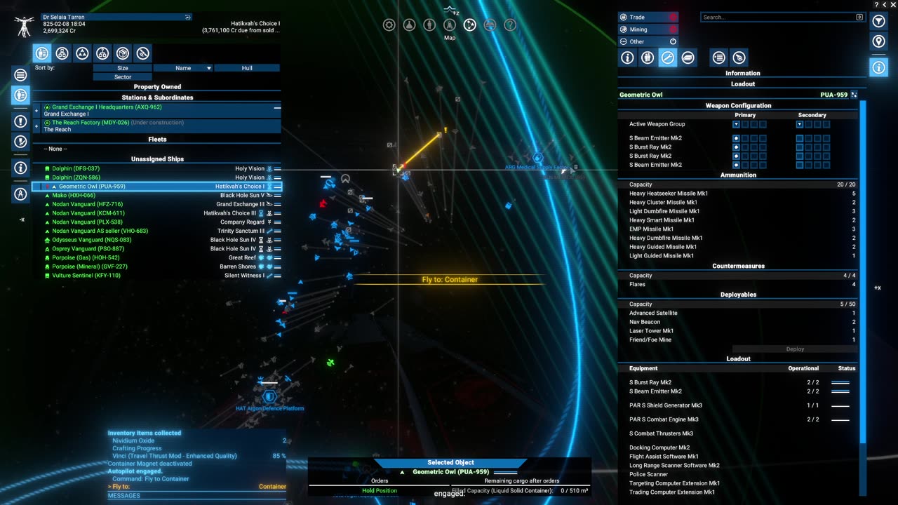 X4 Foundations 19 : Upgrading the Geometric Owl exploring placing satellites