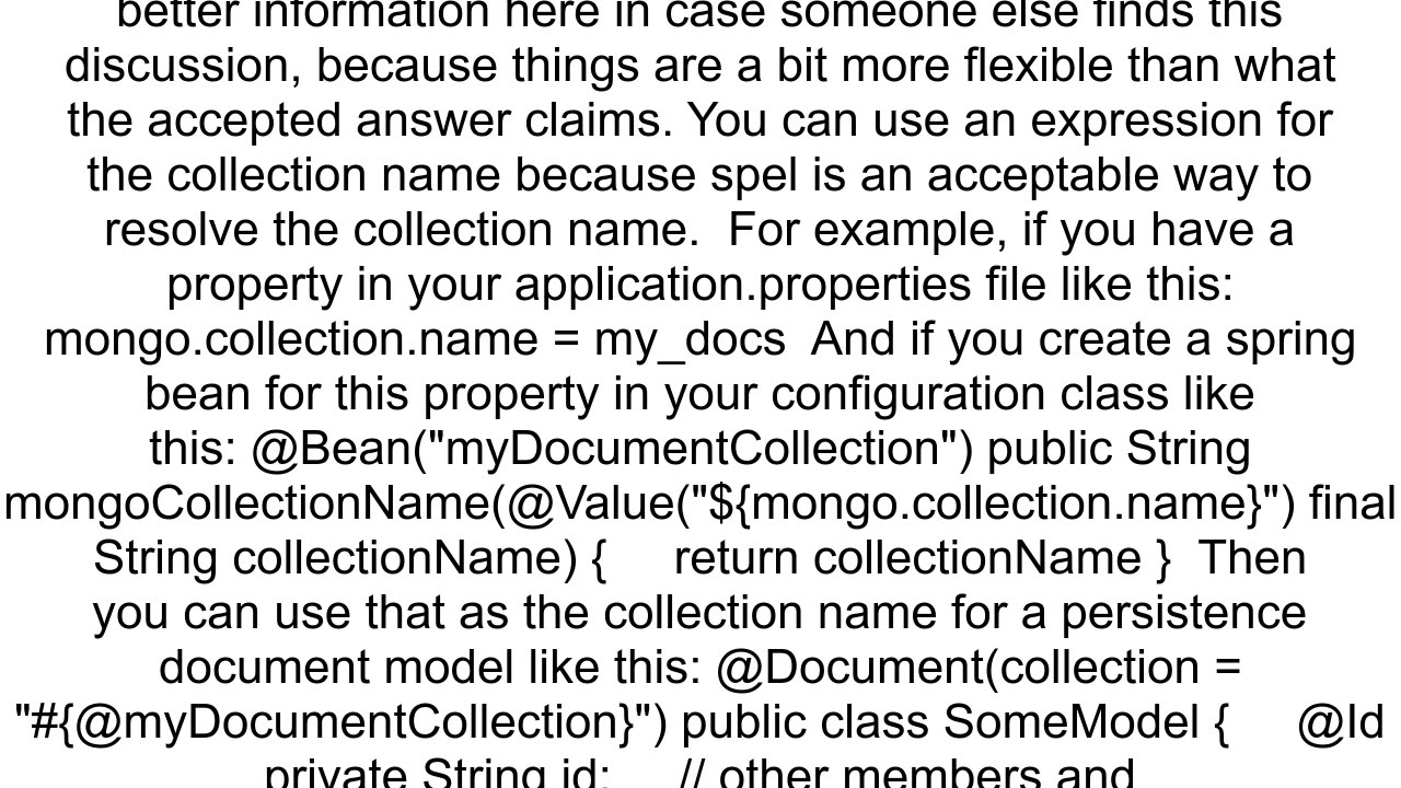 Specify MongoDb collection name at runtime in Spring boot