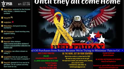 2022-02-25 07:00 EST - Patriots Soapbox AM: with LadyRWB , MykelJaye & DD