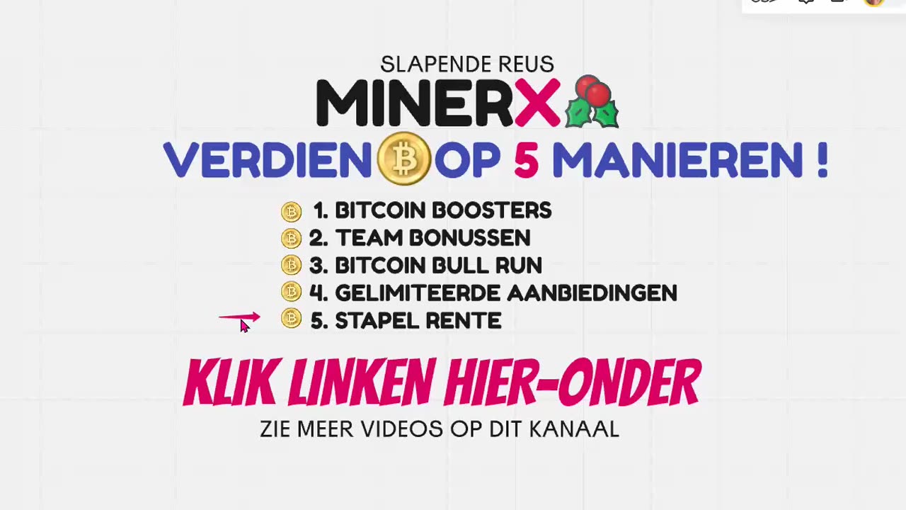 MINERX MINER X (Nederlands & English) BITCOIN OP 5 MANIEREN - BITCOIN 5 WAYS - TOP TEAM ROB BUSER