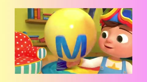 ABCD Song With Balloons Cute English Alphabets Song