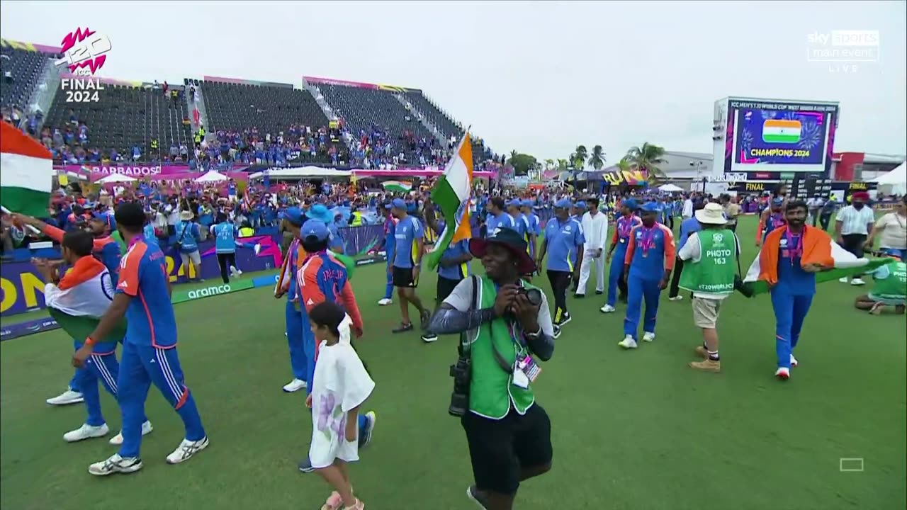 India ICC T20 world cup 2024 champions winning celebrations