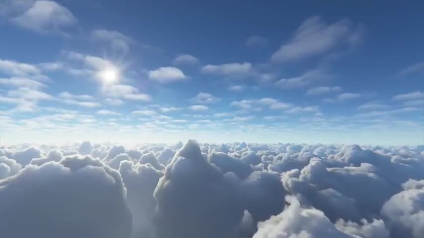 flying above the clouds