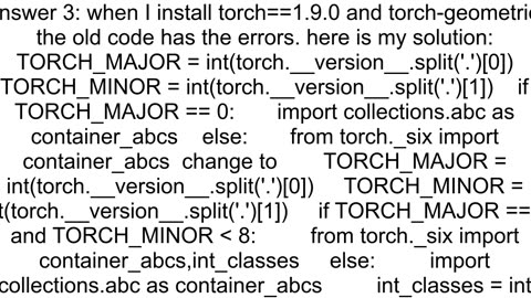 Colab Notebook Cannot import name 39container_abcs39 from 39torch_six39