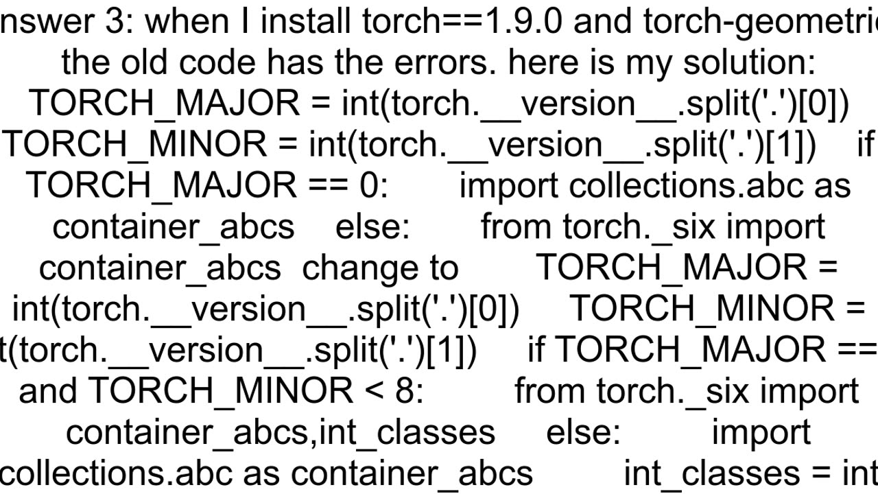 Colab Notebook Cannot import name 39container_abcs39 from 39torch_six39