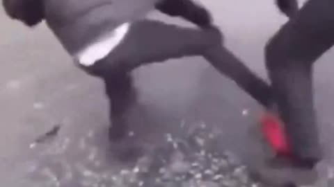 Usual suspects beat up shy British boy to show him who's boss in UK. Elderly