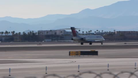 Airplane activity at McCarran International Airport in Las Vegas.