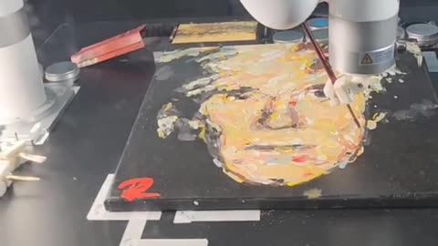 @robohood.inc making paintings with AI Robots in Miami