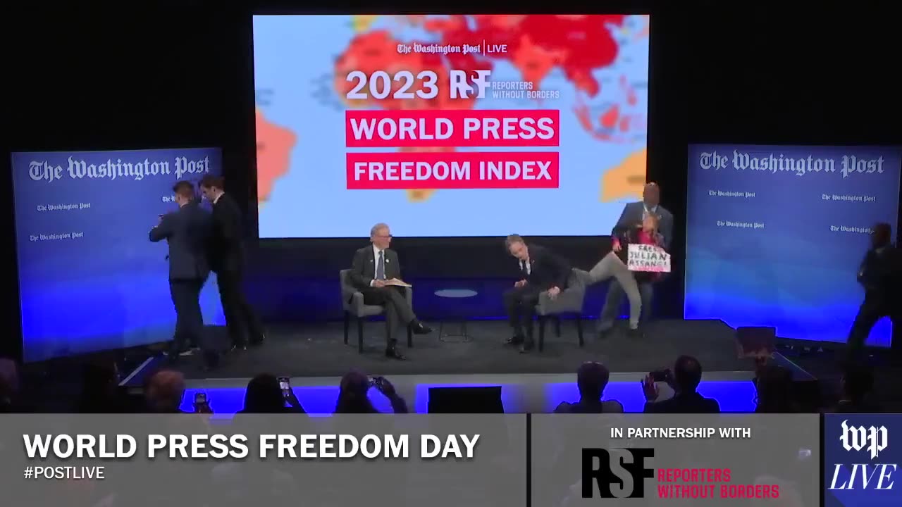 Protesters interrupt talk with Blinken, demand freedom for WikiLeaks' Julian Assange on World Press Freedom Day