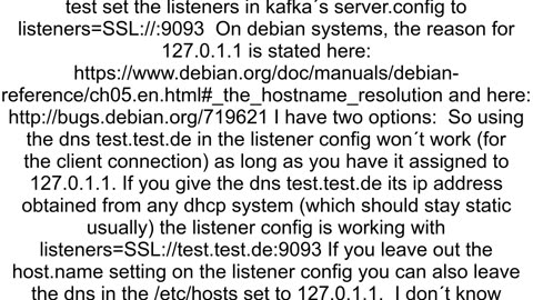 Kafka SSL Connection refused no further information