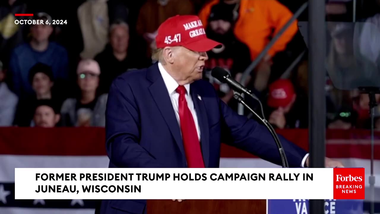 Trump Sounds Off On 'The Enemy From Within' And 'Tax Queen' Kamala Harris At Wisconsin Rally