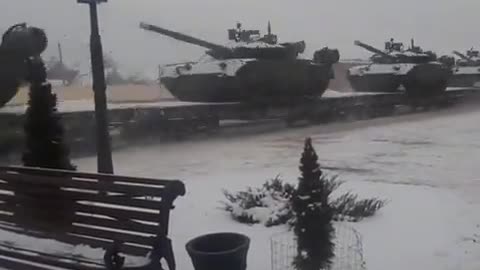64th Motorized Rifle Brigade going west through Rechitsa, Belarus