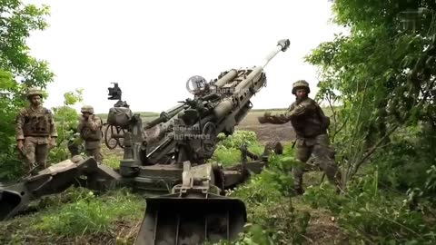 A 155mm M777 howitzer in operation in Ukraine.