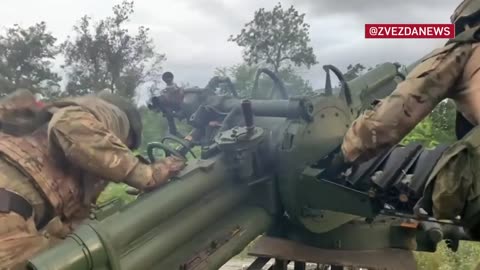 Deadly "Vasilek": video of combat work mortars in the area of Kleshcheyevka.