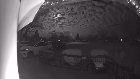 Front Door Security Camera Gets Perfect Meteor Shot