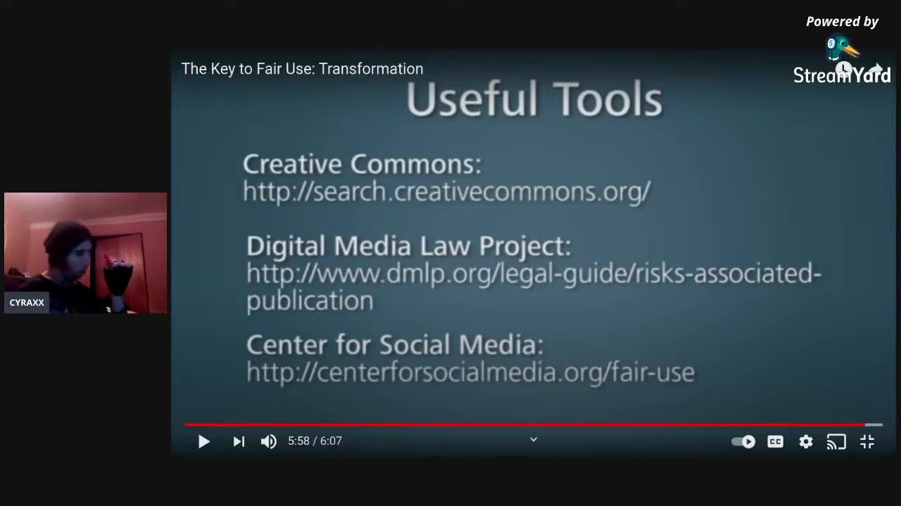 [Cyraxx Youtube 2021-4-6] EXPLAINING How the Fair Use Art Law Works