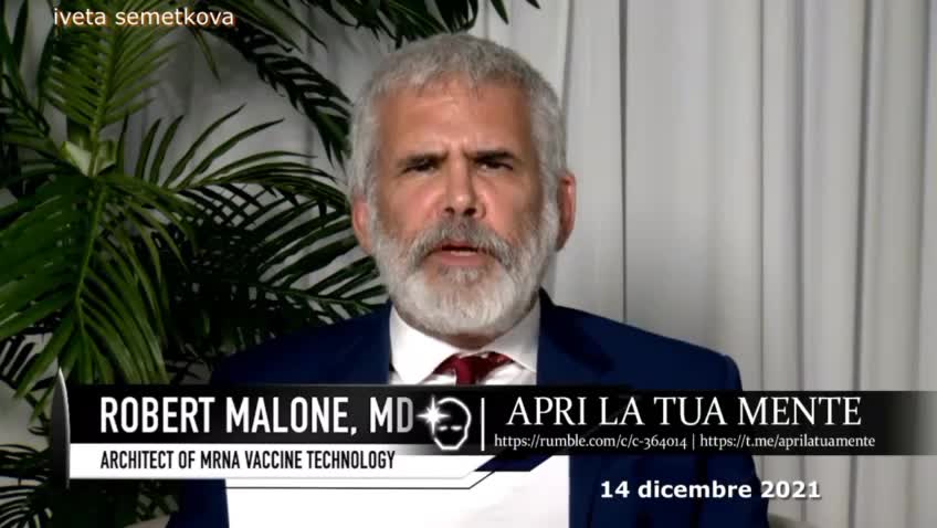 Robert Malone, inventore tecnologia MRNA: Genitori, non vaccinate i vostri figli!