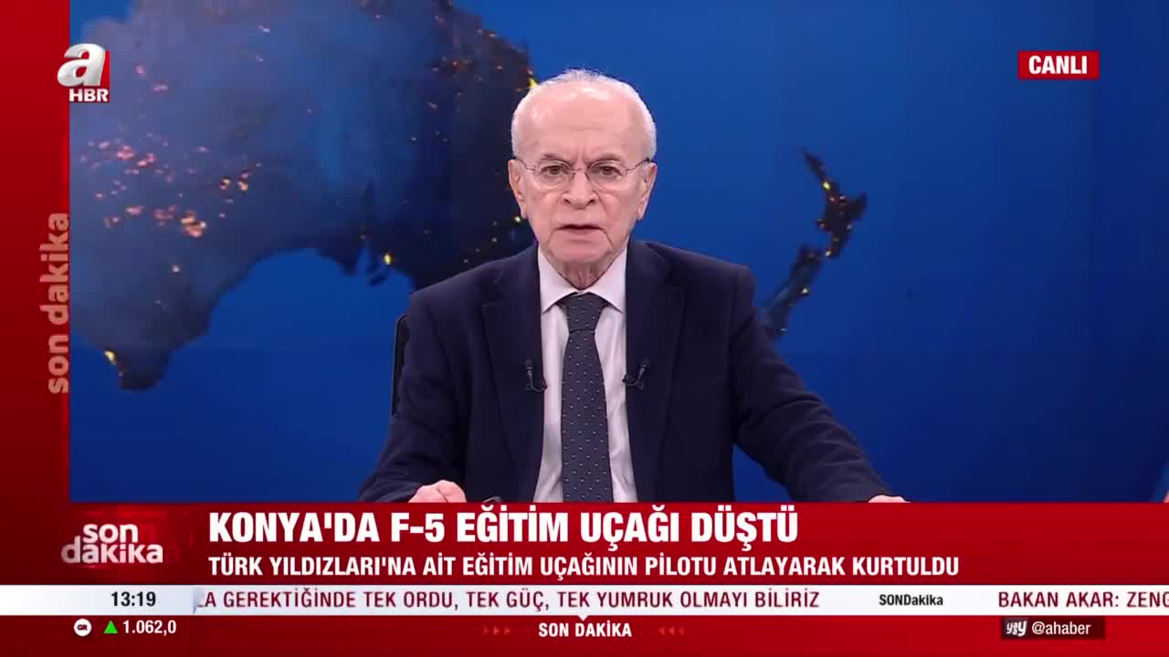 Konya'da Türk Yıldızları'na ait eğitim uçağı düştü!