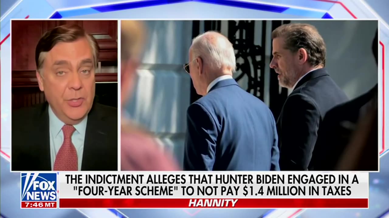 Turley: New Indictment 'Shatters Years Of Denials By The Bidens' About Business Dealings