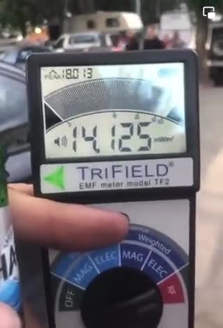 Measurements in Australia in the zone where microwave weapons of the Australian police are used