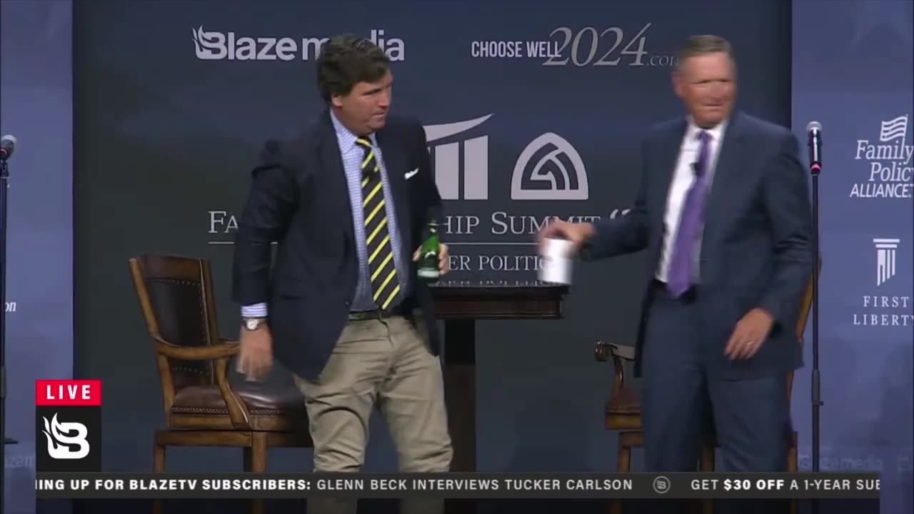 Tucker Carlson Talks With Bob Vander Plaats at the 2023 Family Leadership Summit