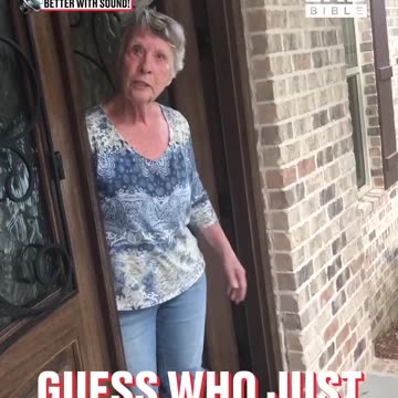 Woman has strange proposal at front door... 😅🍷