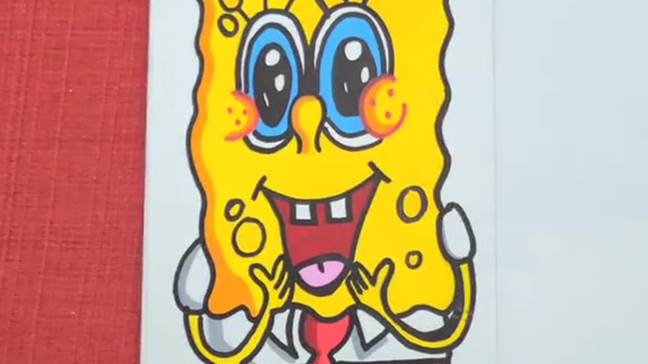 SpongeBob with posca markers