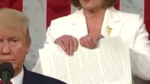 Nancy Pelosi ripping Trump's speech