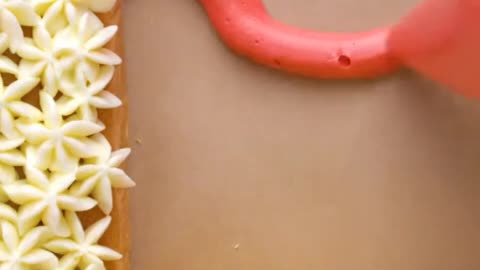 Make a puppy with cake and cream