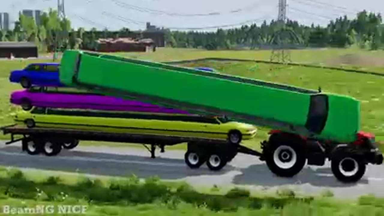 For Super Long Car With Rails And Tractor