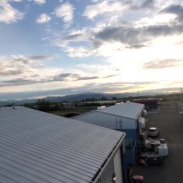 View from the scissor lift.