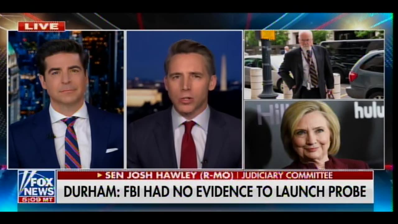 Sen. Josh Hawley On Durham Report Hillary Needs To Be Prosecuted - FBI Needs To Be Disbanded