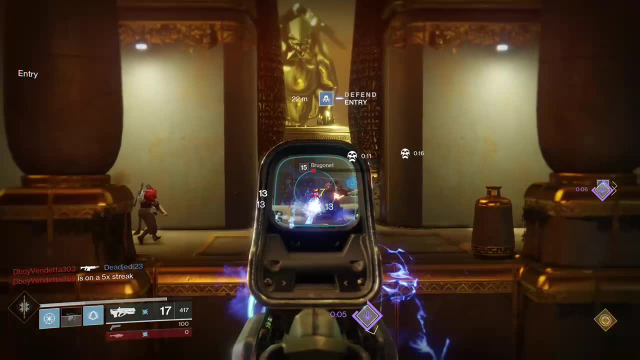 DESTINY: Multiplayer HUNTER Golden Gun Spec Team-Kill FTW!!