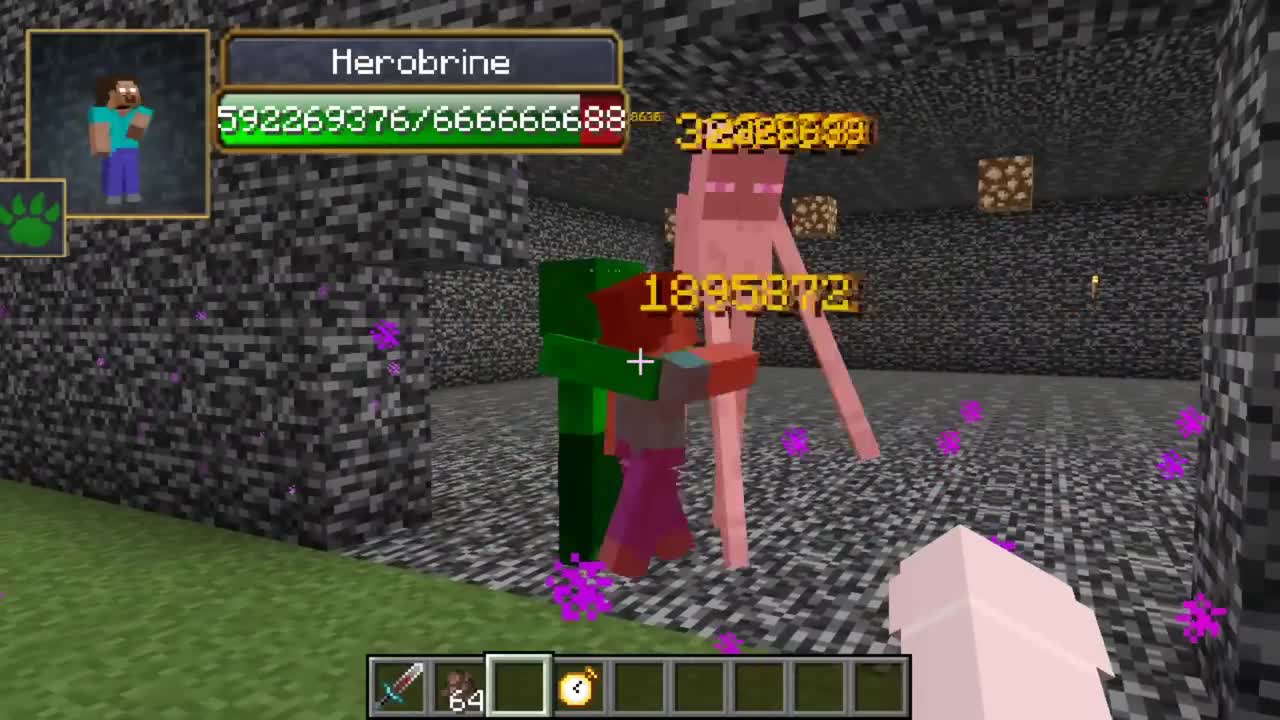 Herobrine vs Null all Сreepypasta mobs in minecraft part 82