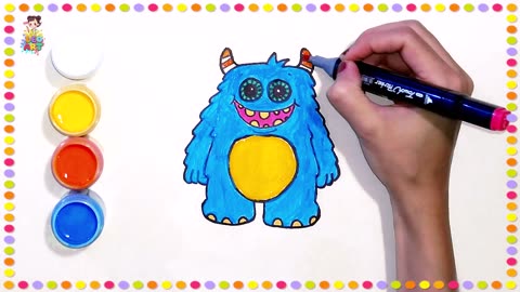 Monster Art 👾 for Kids (Ages 8-10) | Easy Painting Tutorial