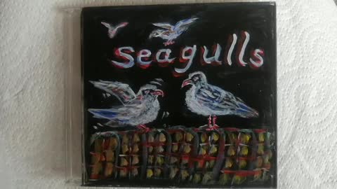 Seagulls Painting on Acrylic Paints