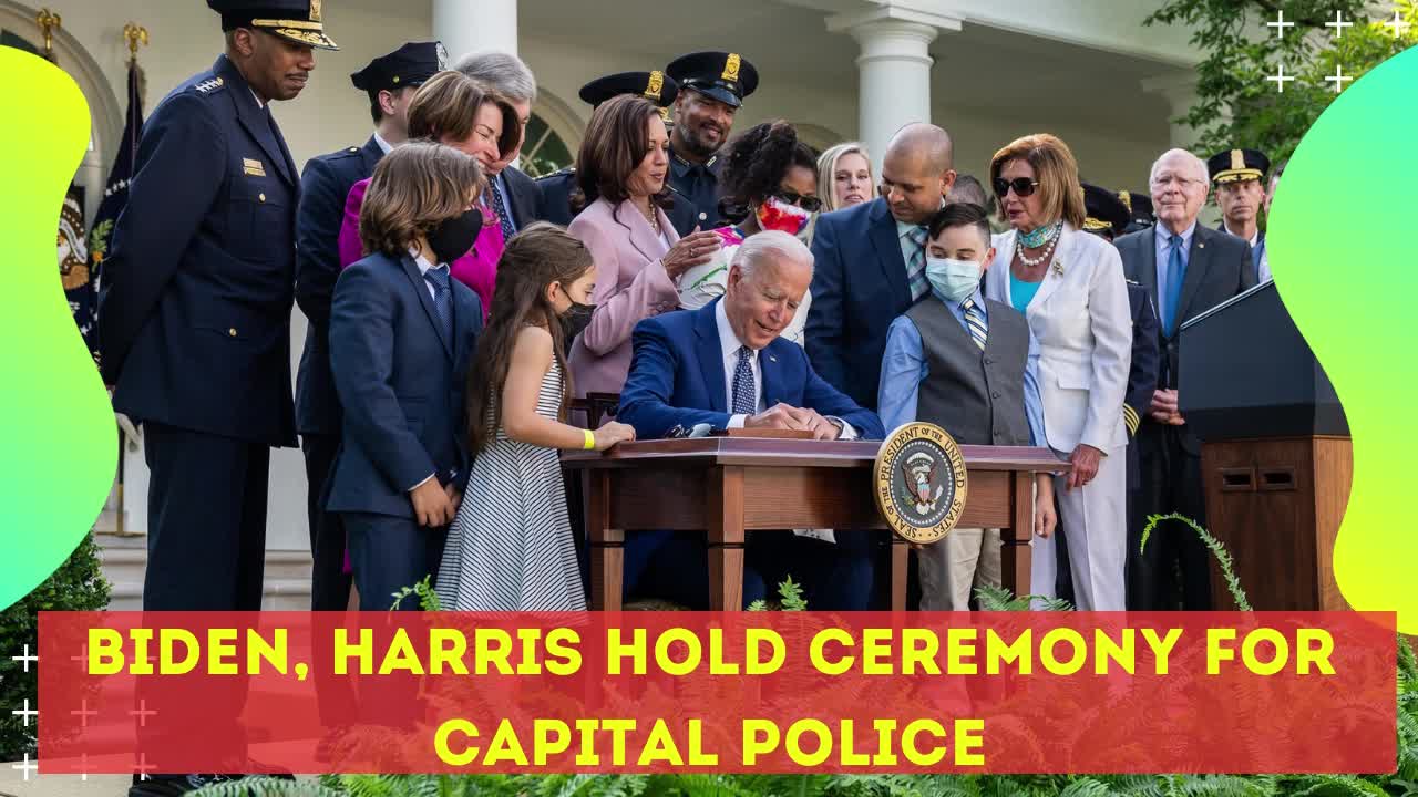 Biden, Harris Hold Ceremony For Capital Police