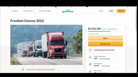 FREEDOMN CONVOY $2 MILLION RAISED SO FAR AND 6 MORE DAYS TO GO
