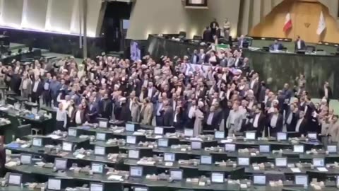 The Iranian Parliament celebrates the Iranian attack on Israel