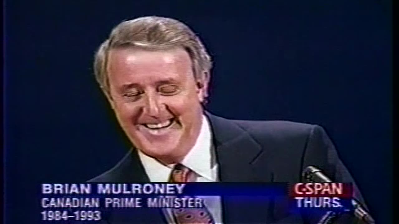 November 18, 1993 - Former Canadian Prime Minister Brian Mulroney at DePauw University
