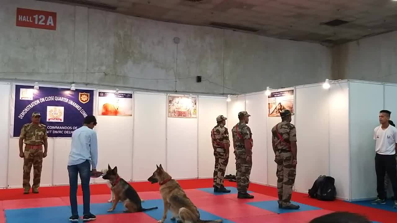 CISF demonstration of Dog Squad