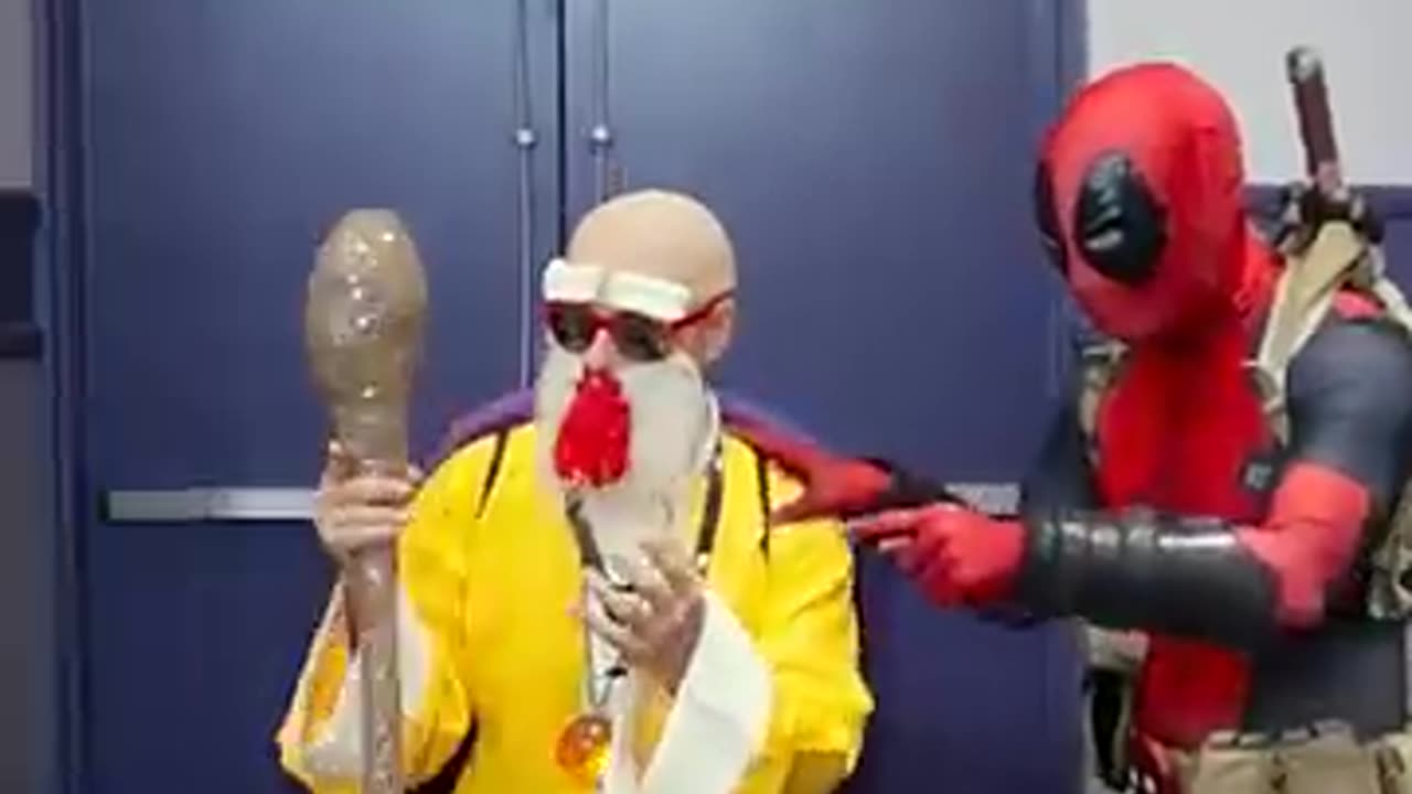 Just Deadpool & Master Roshi having a bonding moment 🤣