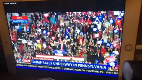 🦅 OANN Allentown Pennsylvania president Donald j trump rally ends Tuesday 09:17 pm