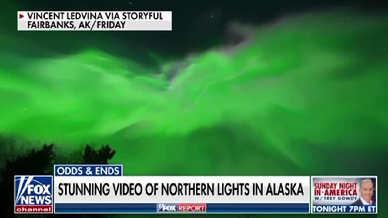 STUNNING VIDEO OF NORTHERN LIGHTS IN ALASKA