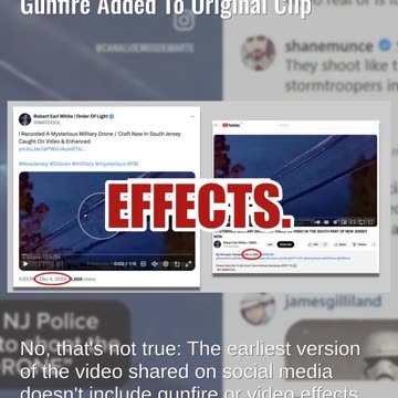 Fact Check: Video Does NOT Show Weapon Fired At NJ Drone -- FAKE Gunfire Added To Original Clip