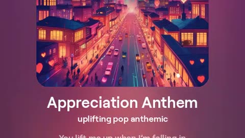 Appreciation Anthem AI generated song