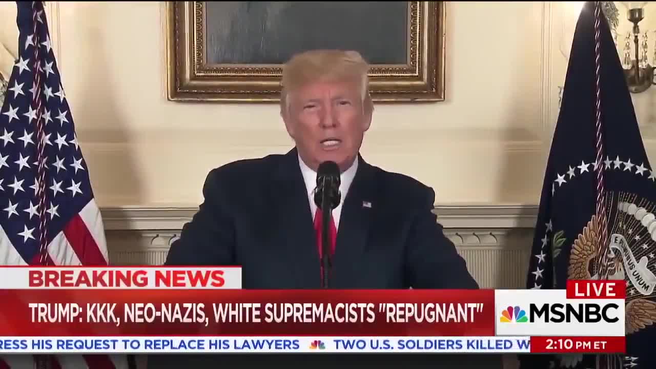 President Donald Trump Repeatedly Disavowing White Supremacy