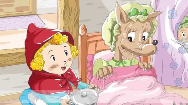 Children's Animation # Story Little Red Riding Hood helped deliver soup. What happened after that?
