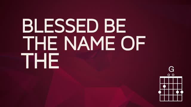 Matt Redman - Blessed Be Your Name (Lyrics And Chords)